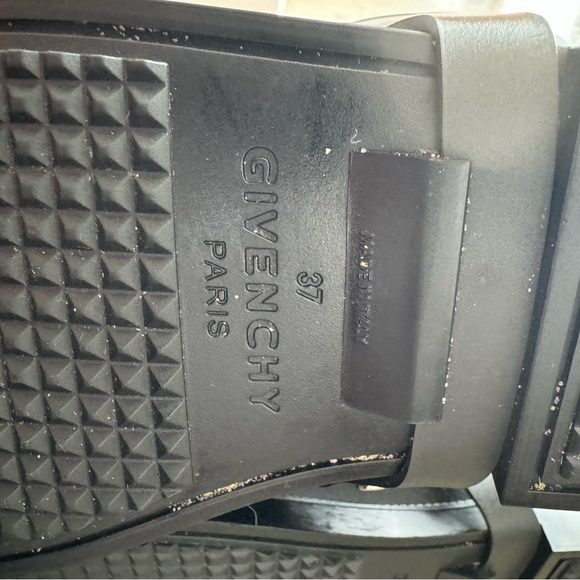 Givenchy black rain boots with chain link accents size 37 - Picture 15 of 16